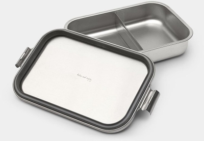 Kuti dreke Brabantia Make and Take Lunch Box Large, çelik inox, argjendtë