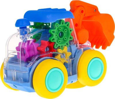 Lodër eskavator Gear Car, me drita edhe muzikë, shumëngjyrësh
