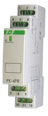 Relé elektromagnetike F&amp;F PK4PR12, 12V, 4x8A, e bardhë