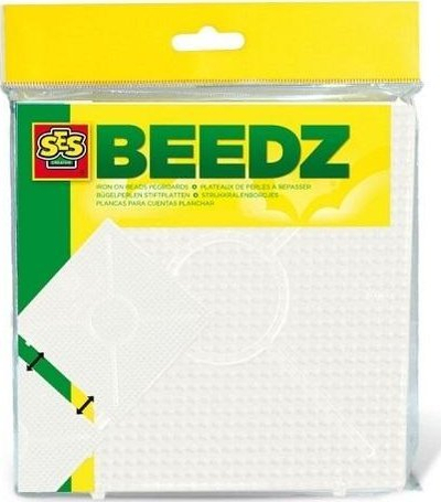 Set pegboard për rruza SES Creative, 2 tabla katrore, për kalamaj, e bardhë