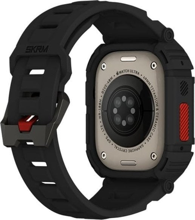 Rrip me kornizë Skinarma Mecha 2-in-1 për Apple Watch 49mm, TPU, i zi