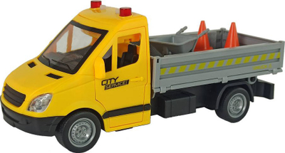 Kamion lodër City Service LEAN, me karroceri që ngrihet, me drita edhe zë, i verdhë