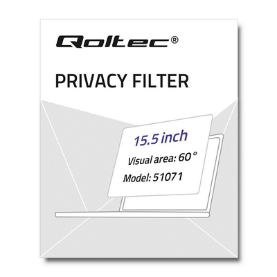 Филтер за приватност Qoltec за MacBook Pro Touch Bar 15.5", анти-рефлекс, сина светлина