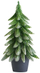 Pemë dekorative artificiale për Krishtlindje Lean, 32 x 12 cm, në vazo, ngjyrë argjendi