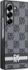 Mbulesë telefoni DKNY PU Leather, për Samsung Galaxy Z Fold6, me dizajn me kuadrate dhe vija, e zezë