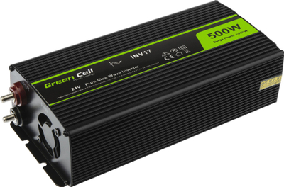Konvertues Green Cell, 24V / 230V, 500W, i zi / i gjelbër