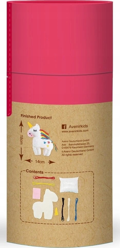 Set kreativ qepjeje MG Creative Sew a Keyring Unicorn, maskotë varëse çelsash, për kalamaj 6+