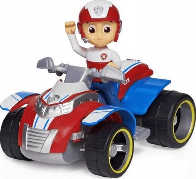 Lodër figurë PAW Patrol Ryder me ATV, për kalamaj 3+, kuqe e kaltër