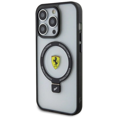 Futrollë Ferrari MagSafe me unazë mbajtëse, për iPhone 15 Pro, hardcase transparente