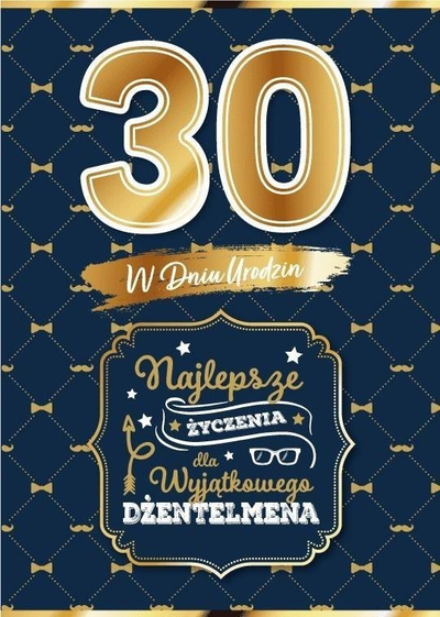 Kartolinë ditëlindje për çuna, 30 vjeç, me zarf, shumëngjyrëshe