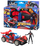 Set lojë Marvel Spider-Man Miles Morales Remix Blast Racer, figurë 10 cm, automjet me aksesorë, shumëngjyrësh