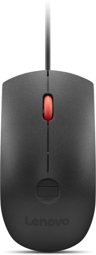 Mouse Lenovo USB, optik, 3 butona, zi me t’kuqe