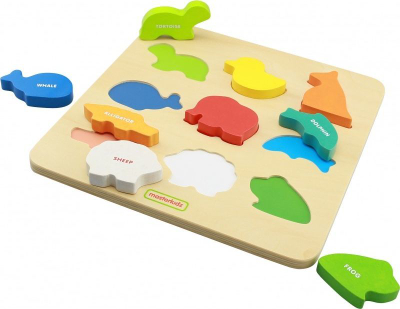 Tabelë loje Masterkidz Wooden Shape Sorter, shumëngjyrëshe