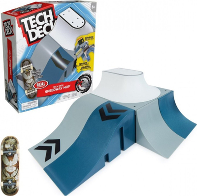 Set rampash fingerboard Tech Deck X-Connect Speedway Hop, me skateboard, shumëpjesësh, shumëngjyrësh