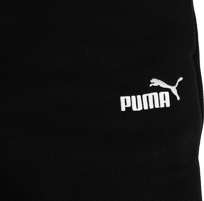 Trenerka për goca Puma ESS+ Embroidery High-Waist Pants FL W, bel i lartë, me mansheta, e zezë