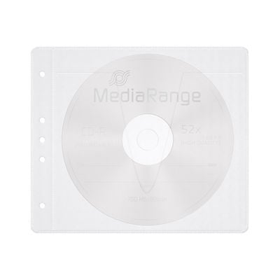Mbështjellëse disqesh MediaRange BOX60, për 2 disqe, set 50 copë, të bardha