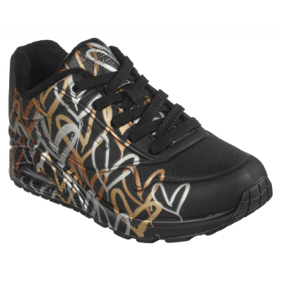 Atlete Skechers Uno Metallic Love W 155523 BKGD, Skech Air, Memory Foam, shumëngjyrëshe