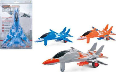 Avion lodër Askato Airplane With Drive, 21cm, me mekanizëm lëvizës, shumëngjyrësh