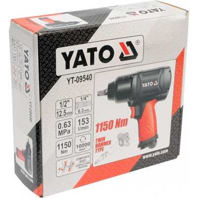 Çelës pneumatik Yato YT-09540, 1/2", 6.3 bar 