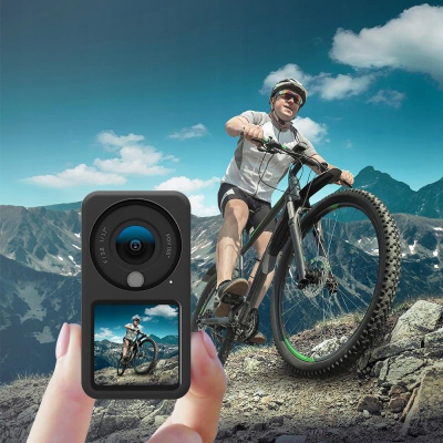 Këllëf silikoni Puluz PU573B për DJI Action 2 Power Combo, mbrojtës, i zi