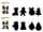 Set dekorimesh varëse për Krishtlindje Scratch, 4 copë, 11x19cm, shumëngjyrëshe