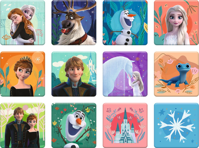 Puzzle dhe lojë memorie Trefl 2in1 Princeshat Frozen 2, 3+