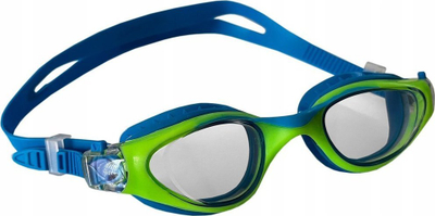 Syze noti Crowell Swimming Goggles, me rrip të rregullueshëm, për kalamoj dhe të rritur, blu jeshile