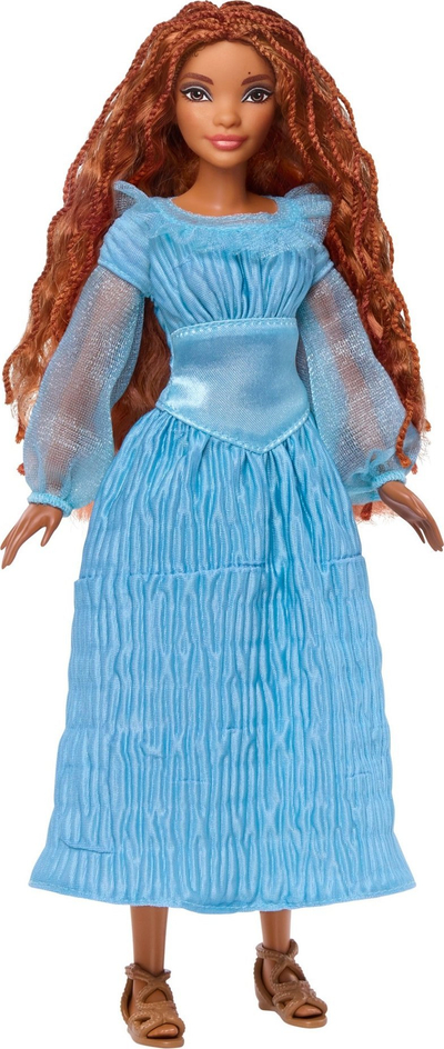 Kukull Disney Sirena e Vogël Ariel Fashion Doll, që lëviz, me fustan blu
