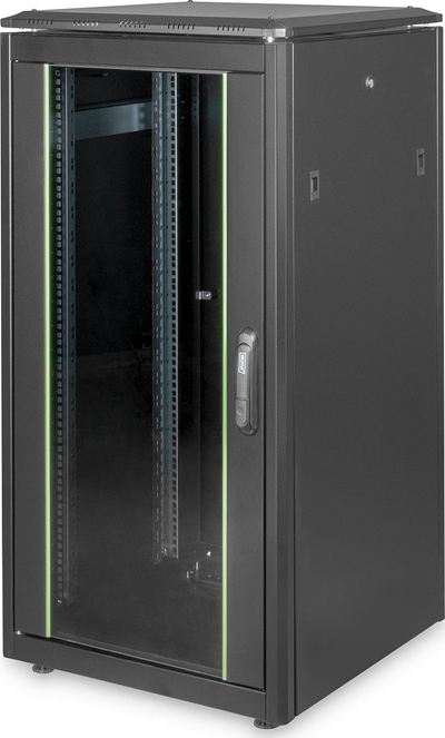 Kabinet rrjeti Digitus Standing Cabinet 19" 22U, metalik, i zi