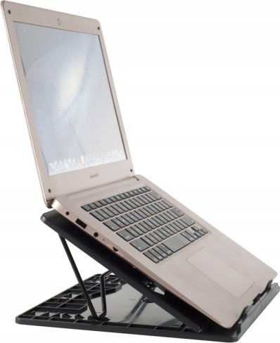 Stativ për laptop Art P14, ABS dhe çelik, me lartësi që regullohet, gri