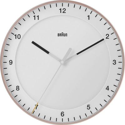 Orë murale Braun BC 17 PW, 30cm, radio DCF77, rozë bardhë