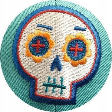 Kapelë kostumi Djeco Skull, me formë kafka, për kalamaj, shumëngjyrëshe