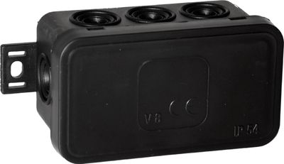 Kuti kryqëzimi sipërfaqësore CLICK, IP54, 8 hyrje kabllosh 80x45x41mm, e zezë 100 copë