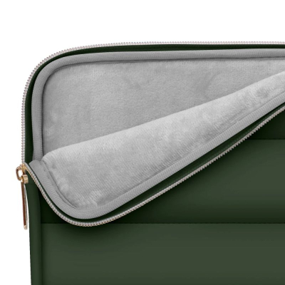 Çantë mbrojtëse laptopi Tech-Protect Puffy, 15-16", me xhep për aksesorë, jeshile army