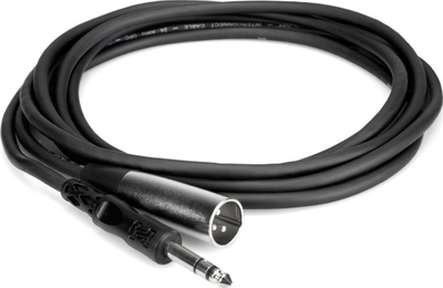 Kabllo audio Hosa XLR në 1/4" TRS, e balancuar, 3m, e zezë
