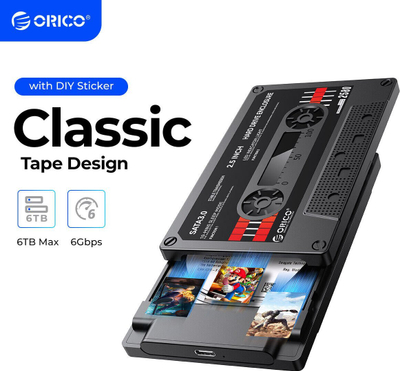 Надворешна кутија ORICO, 2.5", SATA во USB 3.0, UASP, до 6TB, црна