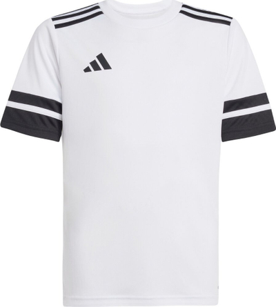 Bluzë sportive për kalamaj adidas Squadra 25 Jr JJ0057, poliester 100%, e bardhë