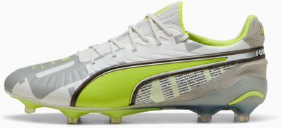 Këpucë futbolli Puma King Ultimate Forever FG AG, për burra, gri jeshile