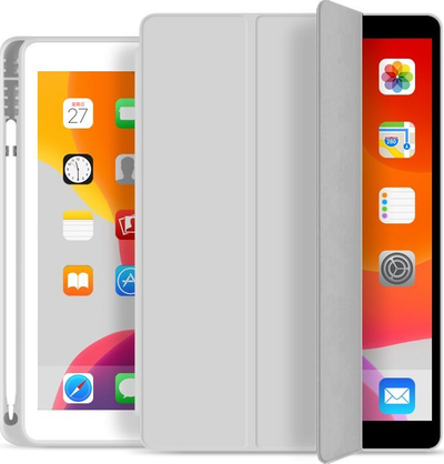 Futrollë tableti eStuff Pencil Case, për iPad 9.7\" 2017 2018, gri