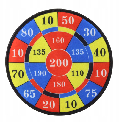 Lojë dart për fëmijë Dartboard, tabelë pikëzimi, shigjeta dhe toptha, shumëngjyrëshe