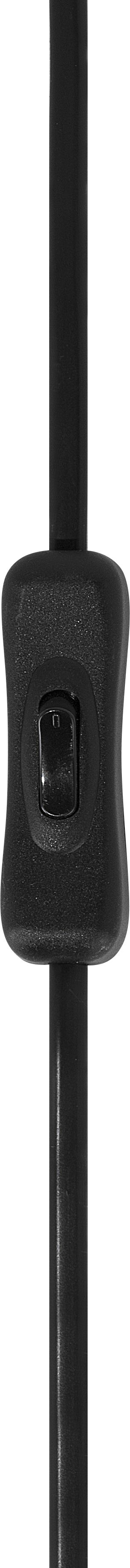 Lampë tavoline me tripod, abazhur cilindër, metal, e zezë
