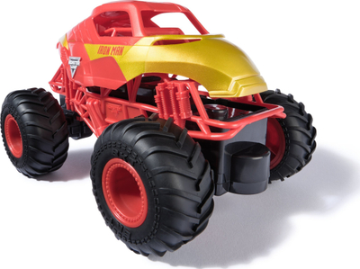Kamion lodër me telekomandë Monster Jam Marvel Iron Man, shkallë 1:24, i kuq me ari
