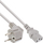 Kabllo rryme InLine Power Cable, CEE 7/7 me kënd, 3pin IEC C13, 1m, gri