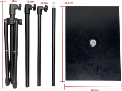 Stativ rregullues Strado për laptop dhe projektor, 50–150 cm, mban deri 25 kg, i zi