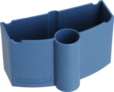 Enë uji Pelikan Water Box Eco K12 K24, plastikë e ricikluar, me vend për furça, blu