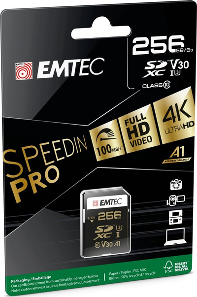 Kartë memorie Emtec ECMSD256GXC10SP, 256GB, SDXC UHS-I Class 10