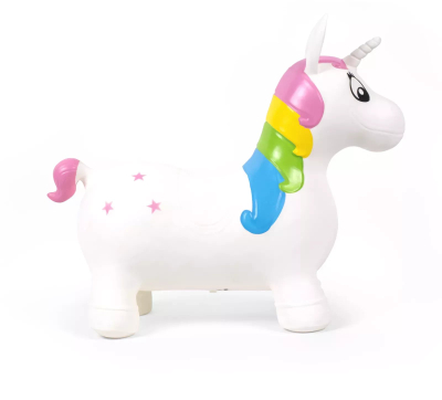 Lodër kërcimi Obo Unicorn, fryrëse, 18+ muaj, e bardhë