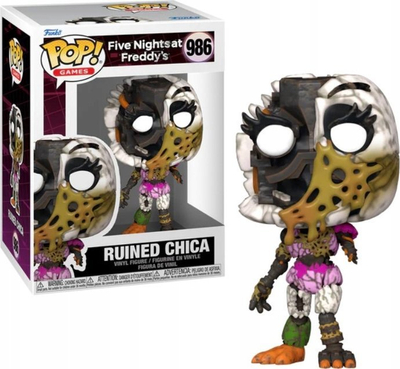 Figurë vinili Funko Pop Games Five Nights at Freddy's Ruined Chica, për koleksion, shumëngjyrëshe