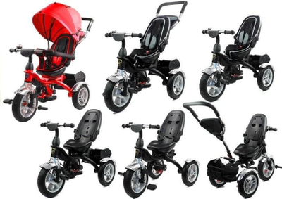 Трицикло Leantoys PRO500, за деца, црвена боја