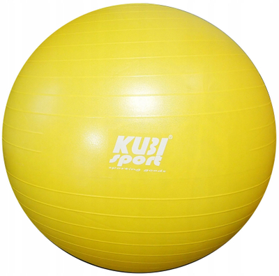 Гимнастичка топка Kubisport 85 cm, до 150 kg, жолта